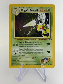 Koga's Beedrill 9/132 Holo Rare Gym Challenge Pokemon - Image 1