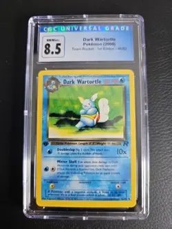 2000 Pokemon 1st Edition Team Rocket Dark WARTORTLE Card 46/82 Cgc 8.5 - Image 1