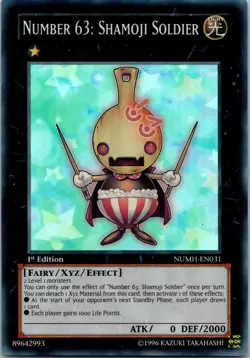 Yugioh Number 63: Shamoji Soldier NUMH-EN031 1st Edition Super Rare NM - Image 1