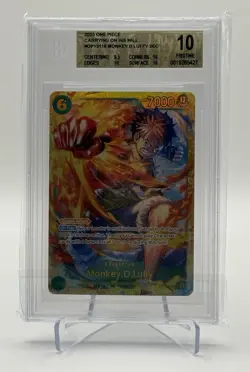 Bandai One Piece Carrying on His Will Monkey.D.Luffy OP13-118 SEC Foil BGS 10 - Image 1