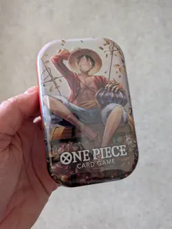 One Piece Card Game Tin Pack Set Vol. 2 - TS-02 - Monkey D. Luffy - New & Sealed - Image 1