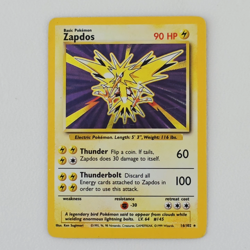 Pokemon Zapdos Holo Rare Trading Card 1999 Wizards Base Set 2 16/102 - Image 2