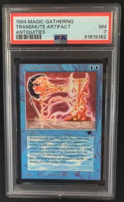 PSA 7 Transmute Artifact Antiquities MTG Magic Graded Card - Image 1