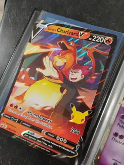 2021 Pokemon TCG Lance's Charizard v SWSH133 Jumbo Holo Promo Card - Image 4