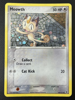 Meowth 69/112 EX Fire Red & Leaf Green 2004 Holo Pokemon Card NM - Image 1