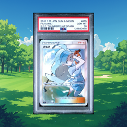 PSA 10 Kahili SR 065/060 SM7a Thunderclap Spark Pokemon Card Japanese 2018 - Image 1