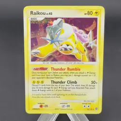Pokemon 2007 Secret Wonders Raikou LV.42 Holo Rare Card 16/132 Vintage - Image 1