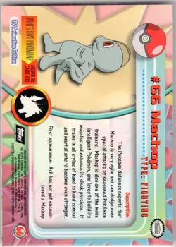 Pokemon tv animation edition Topps #66 Machop Near Mint - Image 2