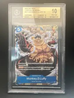 Monkey D. Luffy OP11-058 Treasure Rare OP-13 English BGS 10 Pristine - Image 1