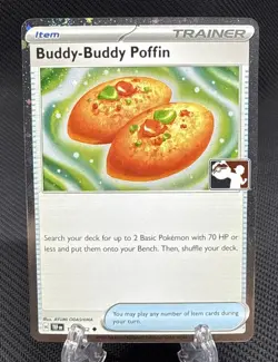 Pokemon Buddy-Buddy Poffin 144/162 Prize Pack Series Cards Holo Pack Fresh - NM - Image 1