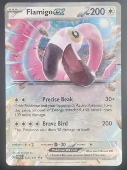 Flamingo Ex 160/191 Double Rare Holo Pokemon TCG Surging Sparks Card NM Flamigo - Image 1