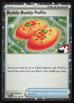 Pokemon Buddy-Buddy Poffin 144/162 Prize Pack Series Cards Holo Pack Fresh - NM - Image 1