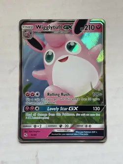 Wigglytuff GX - 42/68 - Pokemon Hidden Fates Sun & Moon Ultra Rare Card NM 4 - Image 1