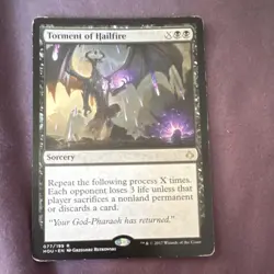 Torment of Hailfire Rare Sorcery Hour of Devastation 77 Black English Magic Card - Image 1