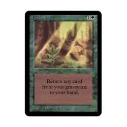 WOTC MtG Alpha Regrowth (U) VG- - Image 1