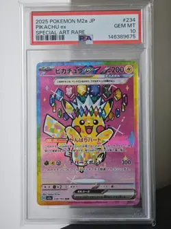 PSA 10 Pikachu ex SAR 234/193 MEGA Dream ex M2a Japanese Pokemon Card 2025 - Image 1