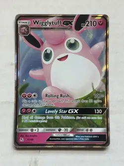 Wigglytuff GX - 42/68 - Pokemon Hidden Fates Sun & Moon Ultra Rare Card NM 3 - Image 1