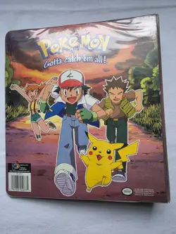 Vintage 1999 Plymouth 3 Ring Card Binder Nintendo Pokemon Pikachu Ash and crew - Image 4