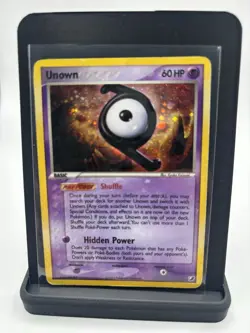 Pokemon Unown Z EX TCG Unseen Forces Holo Rare Card Z/28 - DMG - Image 1