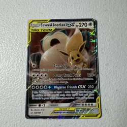 Pokemon Eevee Snorlax GX Holo Card 120/181 Tag Team TCG - Image 2