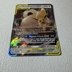 Pokemon Eevee Snorlax GX Holo Card 120/181 Tag Team TCG - Image 3
