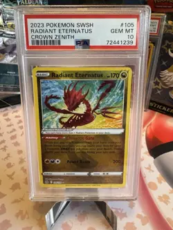 Pokemon Card Sword & Shield Crown Zenith Radiant Eternatus PSA 10 - Image 1