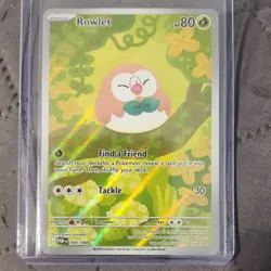 Pokemon TCG Rowlet Holo Card 090/088 English 2026 Basic illustration rare - Image 1