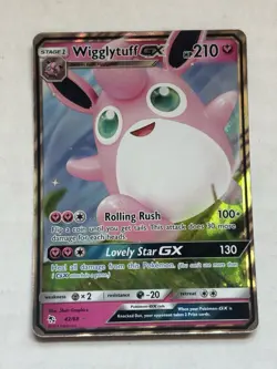 Wigglytuff GX - 42/68 - Pokemon Hidden Fates Sun & Moon Ultra Rare Card NM 1 - Image 1