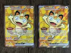 Meowth ex 107/088 Me03: Perfect Order Holo Play Set Two Pack Cards Pokemon - Image 1