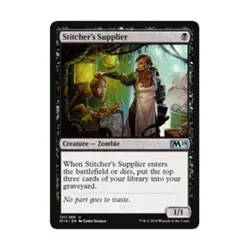 WOTC MtG Core Set 2019 Stitcher's Supplier (U) (Foil) EX - Image 1
