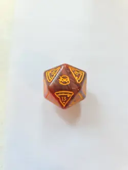 MTG TMNT Pizza Bundle Oversized Spindown D20 Dice - Pizza Slice Faces - Image 1