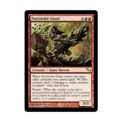 WOTC MtG Shadowmoor Furystoke Giant (R) EX - Image 1