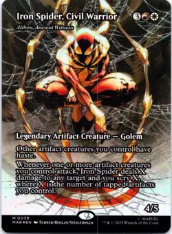 Iron Spider, Civil Warrior (Borderless) (Foil) Marvel Universe, 39 NM - Image 1