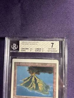 1994 MTG Revised Edition Volcanic Island Magic the Gathering BGS 7 Near Mint - Image 2