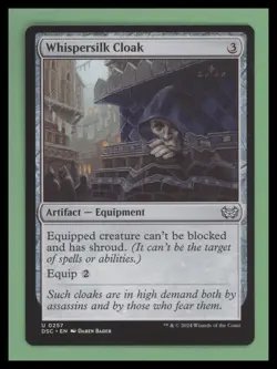 1 x Whispersilk Cloak - Commander: Duskmourn: House of Horror - NM-Mint - MTG - Image 1