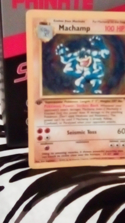 Pokemon Machamp Base Set Holo Rare 8/102 100 HP 1999 English Card - Image 1