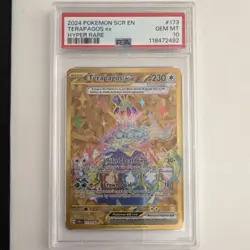 Pokemon Terapagos ex Hyper Rare Holo Sv07: Stellar Crown PSA 10 173/142 2024 - Image 1