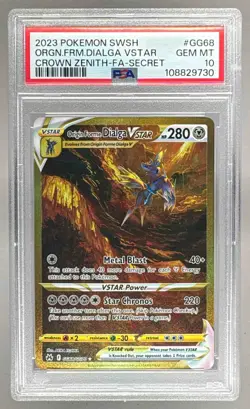 2023 Pokemon SWSH Crown Zenith GG68 Origin Forme Dialga VSTAR PSA 10 108829730 - Image 1