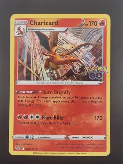 Charizard 10/78 Pokemon GO Set Holo Rare Pokemon Card TCG 2022 - Image 1