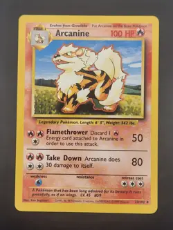 Arcanine 23/102 Base Set Unlimited Pokemon LP - Image 1