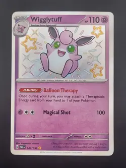 Pokemon TCG - Wigglytuff 147/091 Paldean Fates - Shiny Rare Holo - NM - Image 1