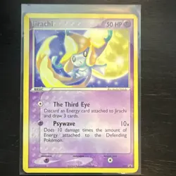 Pokemon TCG Jirachi 021 Nintendo Promo Regular English Basic 50 HP Psywave - Image 1