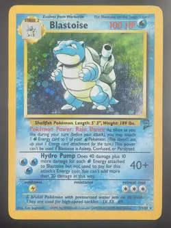 Blastoise 2/130 Holo Rare Base Set 2 (1999-2000) Vintage Pokemon TCG - Image 1