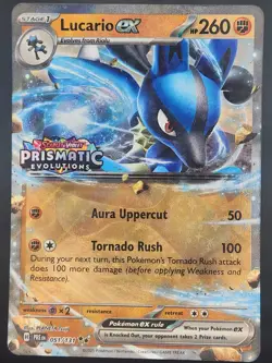 Lucario ex 51/131 Pokemon Prismatic Evolutions Stamped NM - Image 1