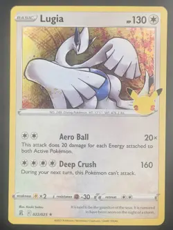 Pokemon TCG Lugia 22/25 Celebrations Holo NM - Image 1