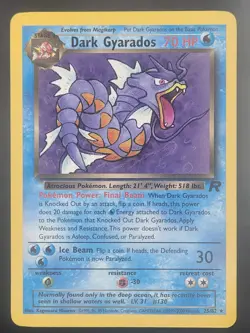 Dark Gyarados 25/82 ~ Pokemon TCG ~ Team Rocket ~ Non Holo Rare ~ WOTC ~ NM - Image 1
