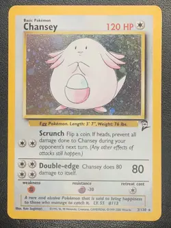 Pokemon TCG - Chansey 3/130 Holo Rare Base Set 2 Holo - Image 1