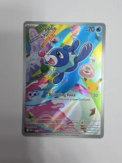Popplio 045 BLACK STAR PROMO HOLO First Partner Illustration Collection Pokemon - Image 1