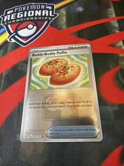 Buddy-Buddy Poffin 144/162 Pokemon League Play Stamp - Image 1