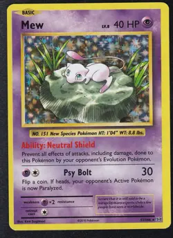 Pokemon Mew 53/108 XY Evolutions Ultra Rare Holo NM - Image 1